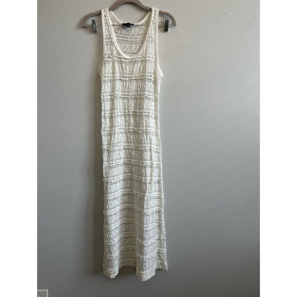 Women’s Dress Maxi Coverup Tank Ivory bodycon Long Beach See Through Lace Fairy - Picture 5 of 9